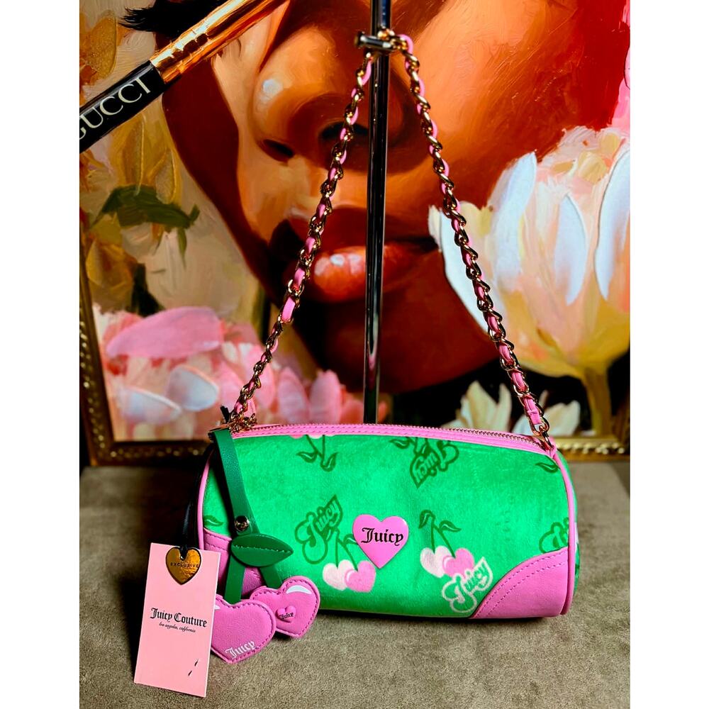 🍒 Juicy Couture NWT "Retro Cherry Gelato" Barrel Bag — Exclusive! 🍒 - Picture 2 of 10